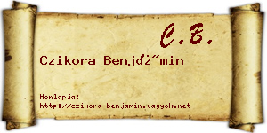 Czikora Benjámin névjegykártya