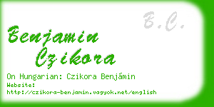 benjamin czikora business card