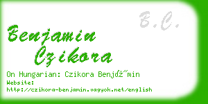 benjamin czikora business card
